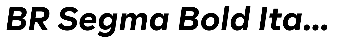 BR Segma Bold Italic